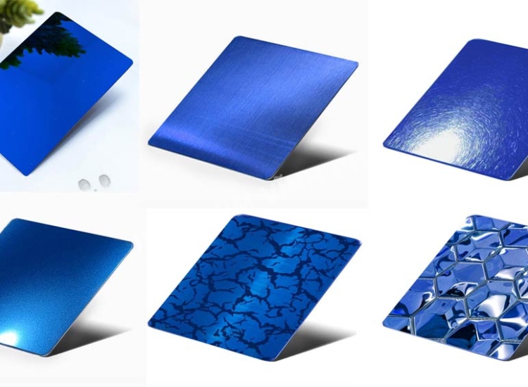 TẤM INOX 3D SÓNG NƯỚC MÀU XANH GƯƠNG